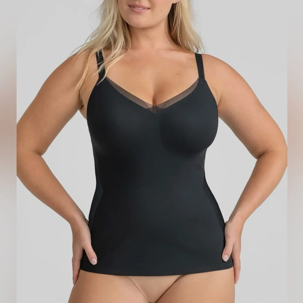 Honeylove Crossover Cami Size M Color Vamp (black) Strong Support - Picture 1 of 9